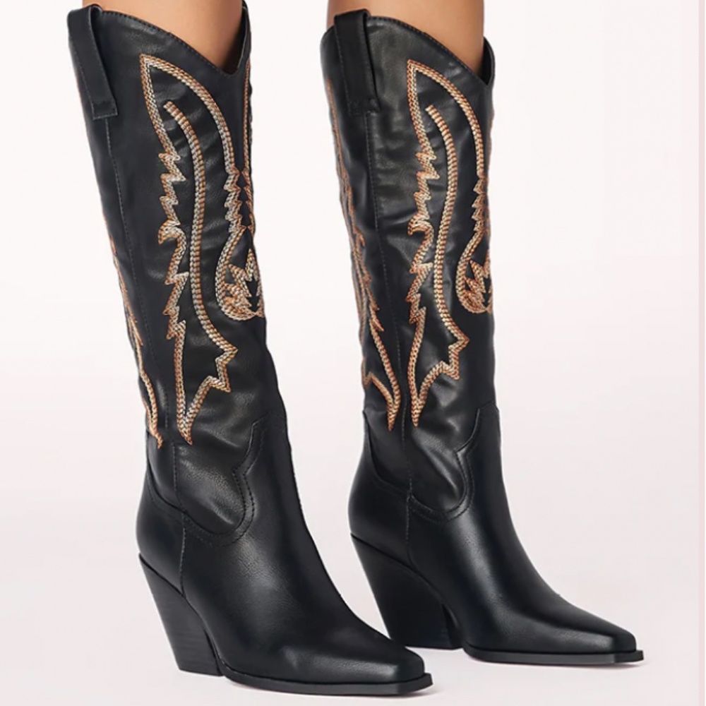 Calvin Western Boots in Black